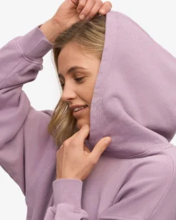 Organic Oversized Hood - Pearly Purple