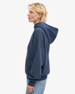 Organic Oversized Hood - Petrol Blue