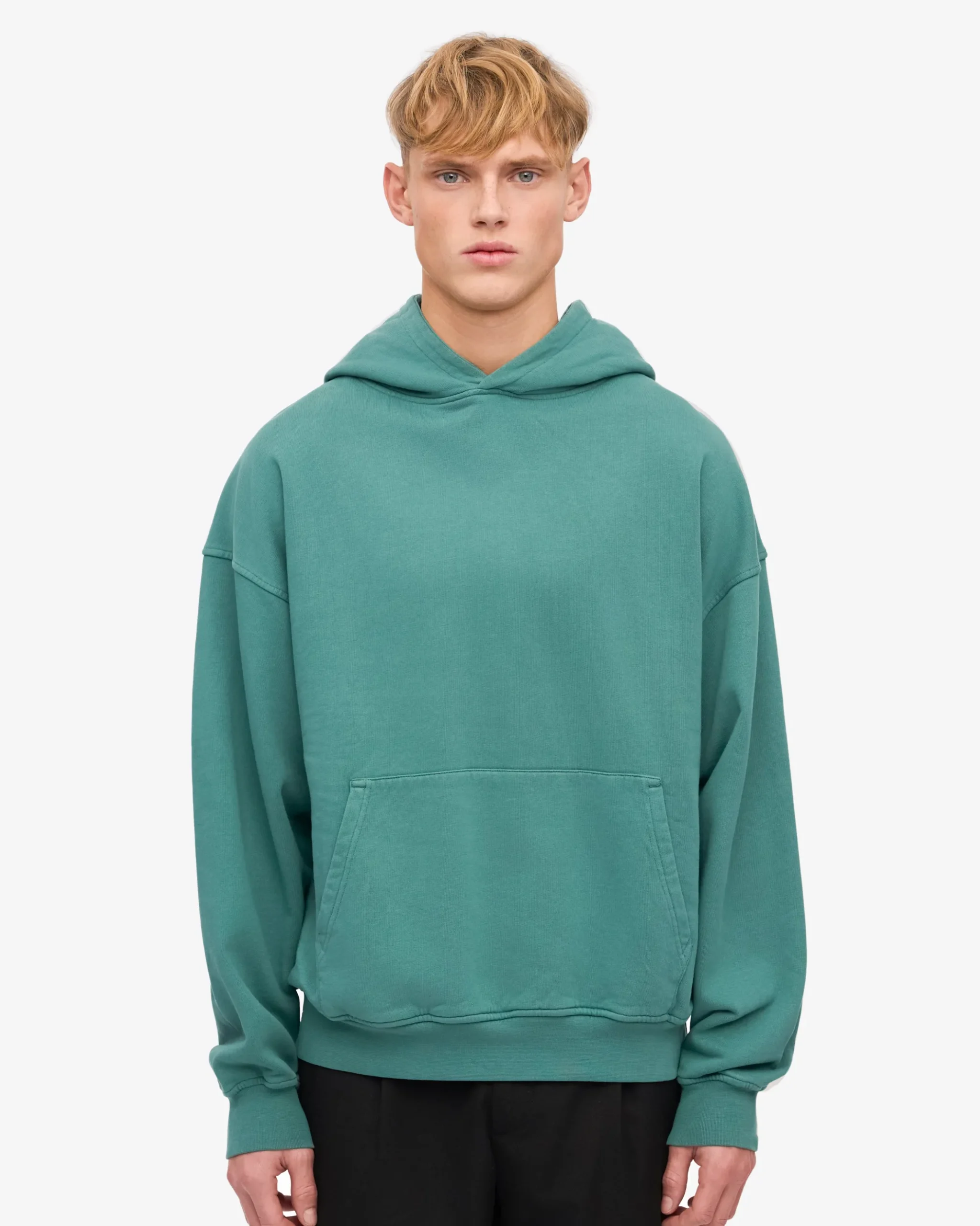 Organic Oversized Hood - Pine Green