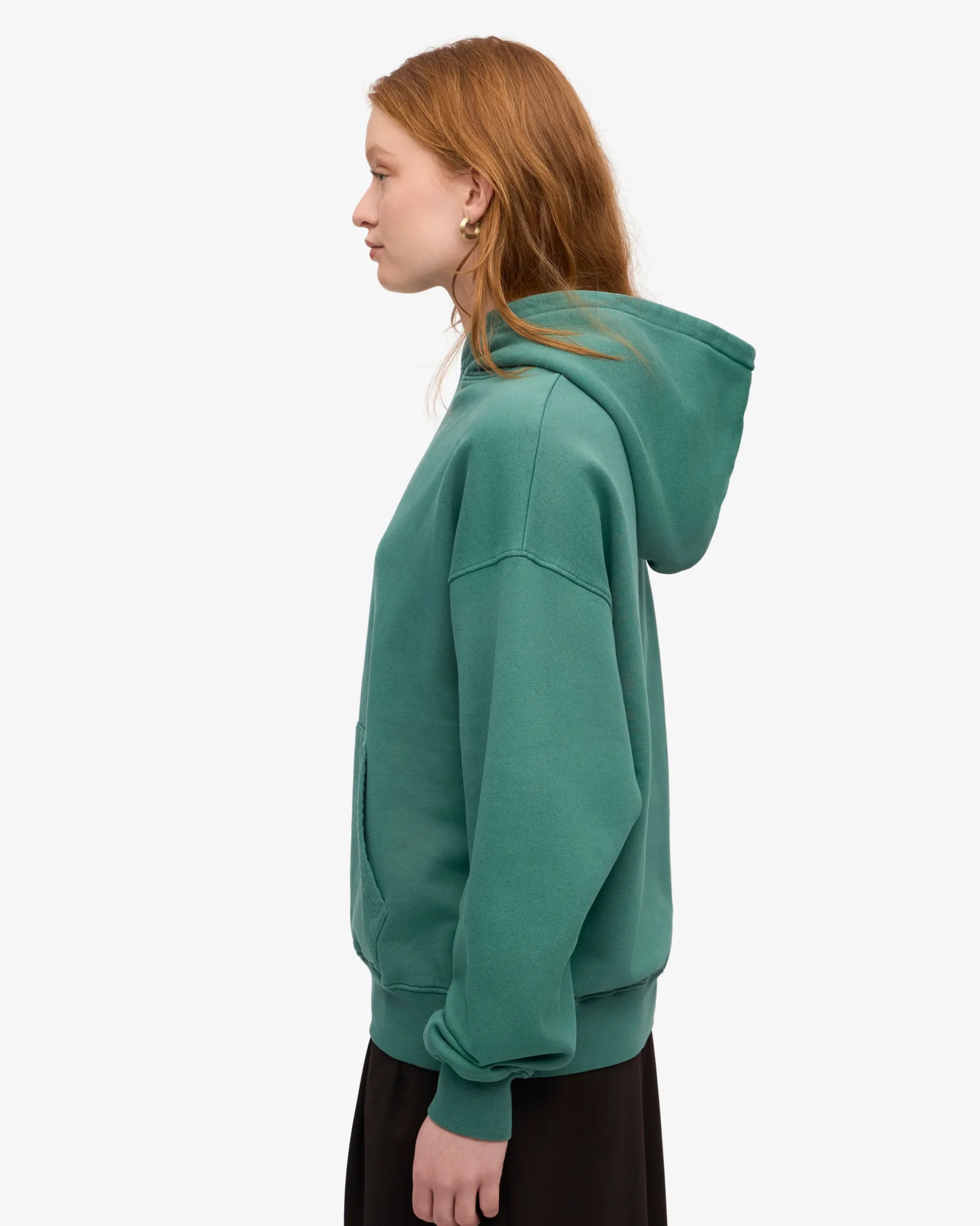 Organic Oversized Hood - Pine Green