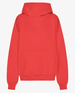 Organic Oversized Hood - Red Tangerine