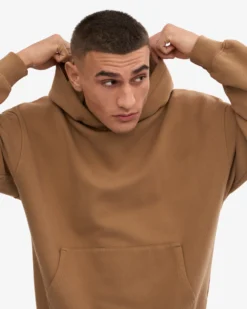 Organic Oversized Hood - Sahara Camel