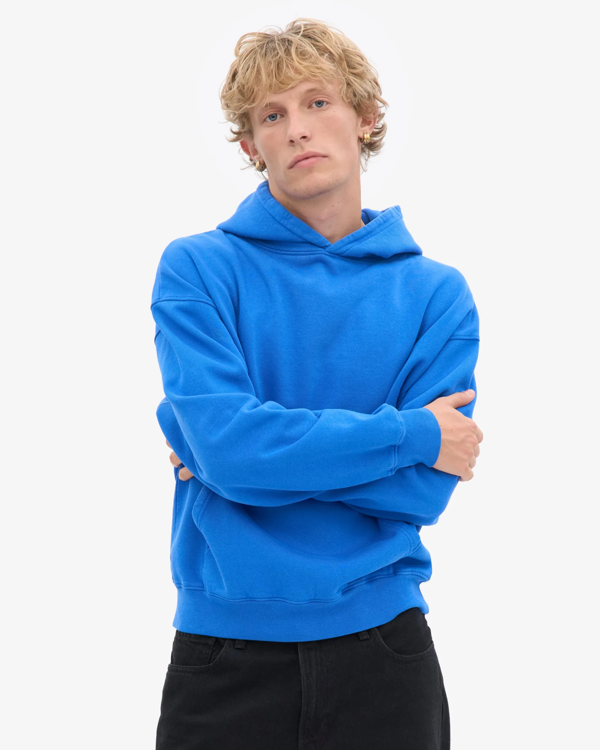Organic Oversized Hood - Sapphire Blue