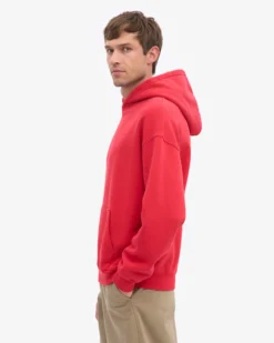 Organic Oversized Hood - Scarlet Red