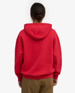 Organic Oversized Hood - Scarlet Red
