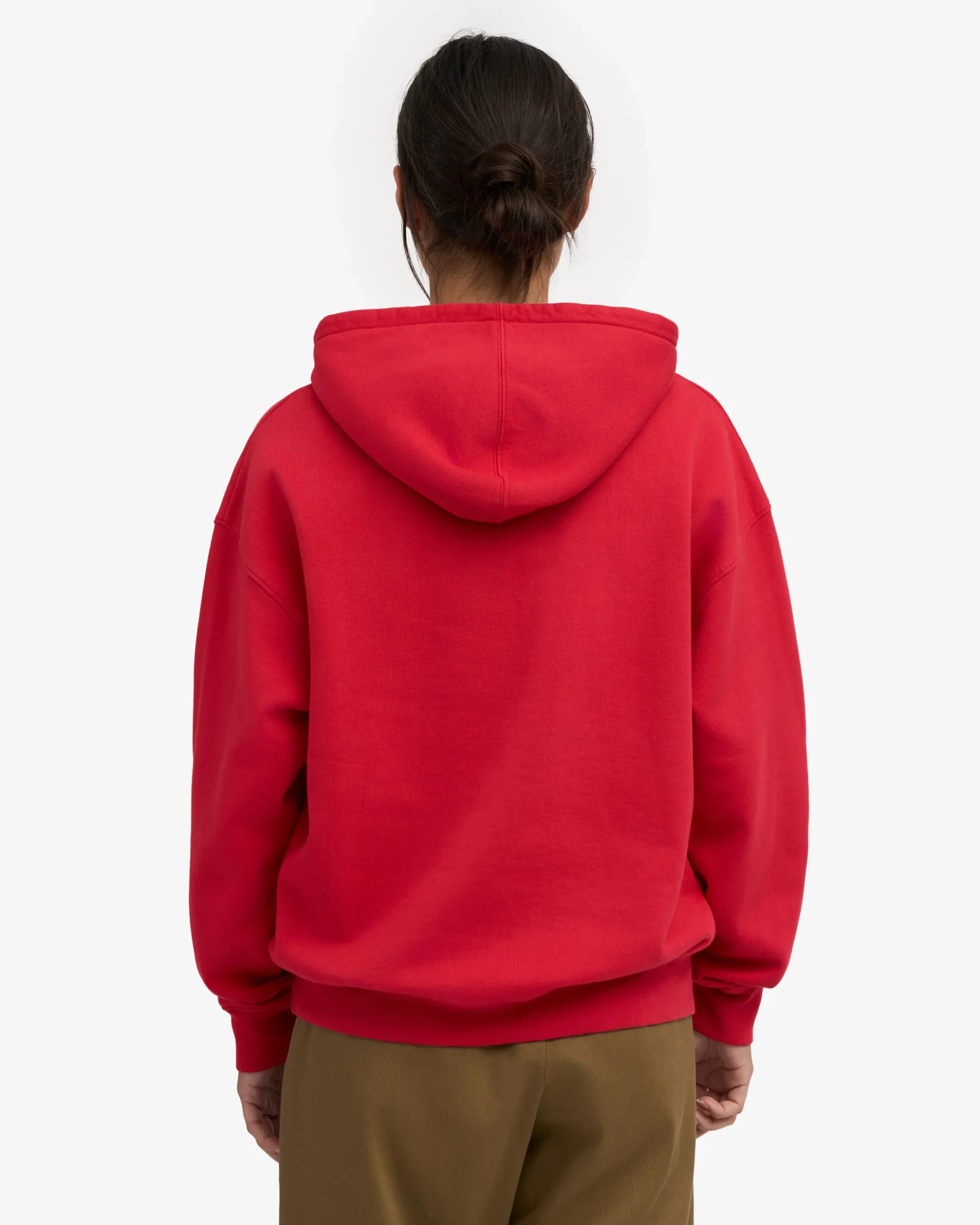Organic Oversized Hood - Scarlet Red