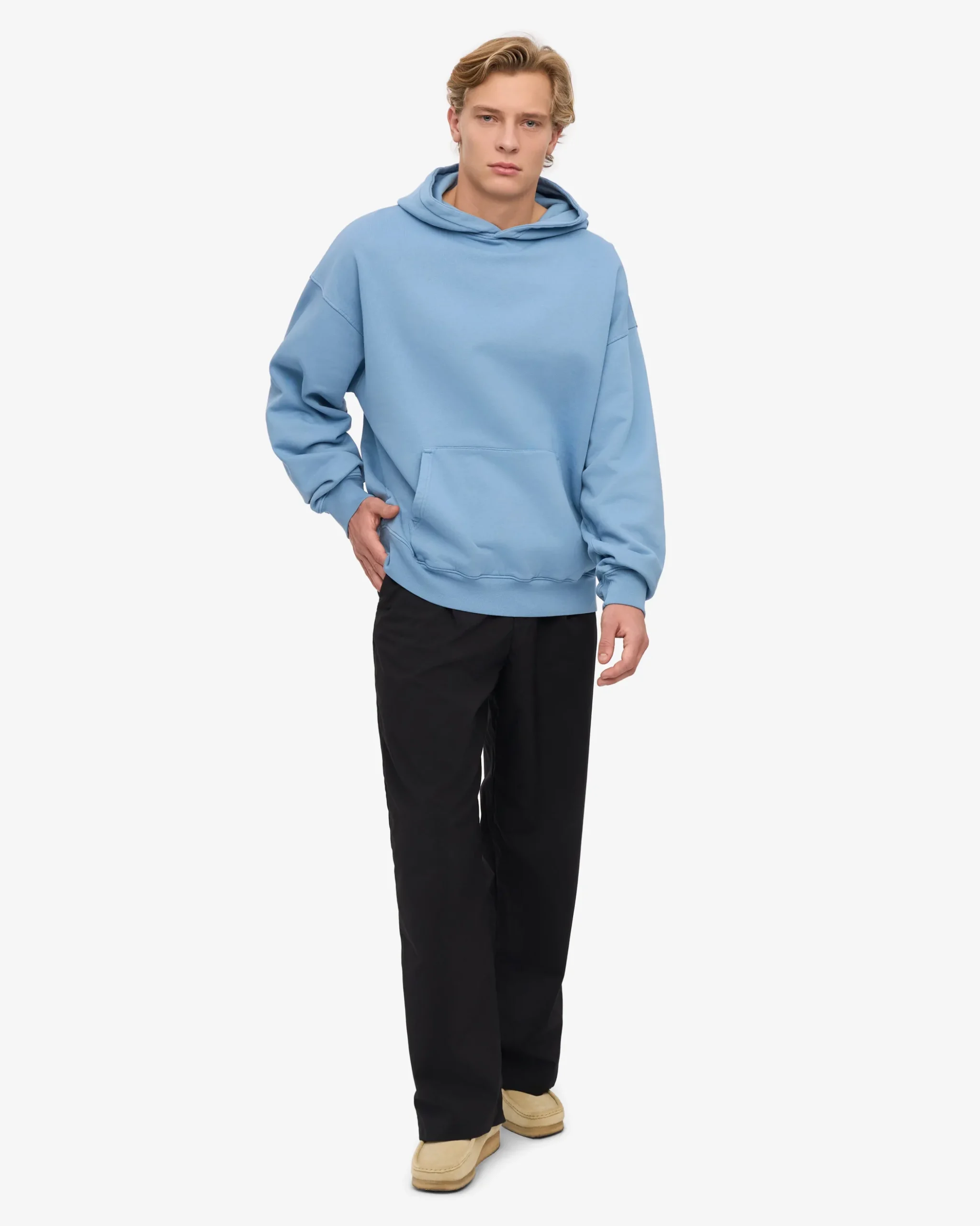 Organic Oversized Hood - Seaside Blue