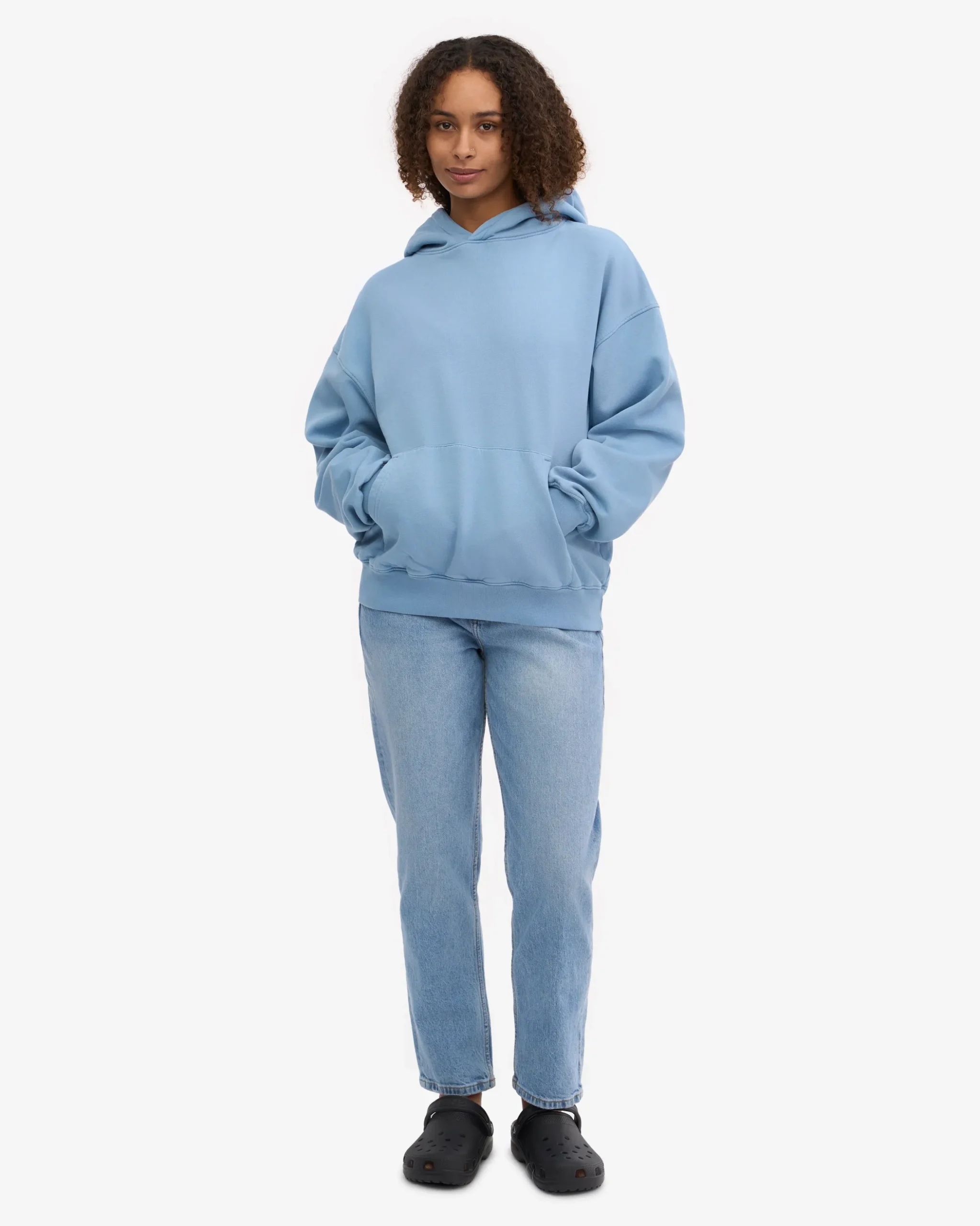 Organic Oversized Hood - Seaside Blue