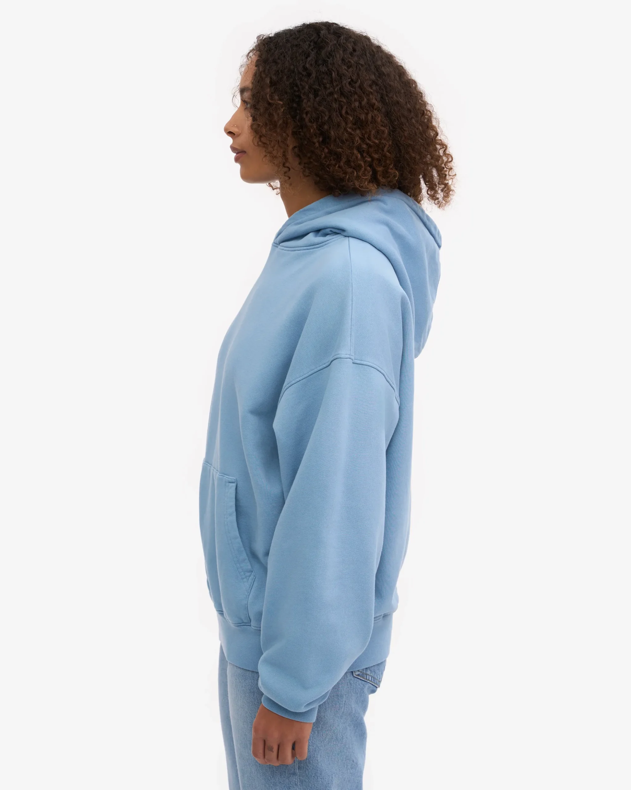 Organic Oversized Hood - Seaside Blue