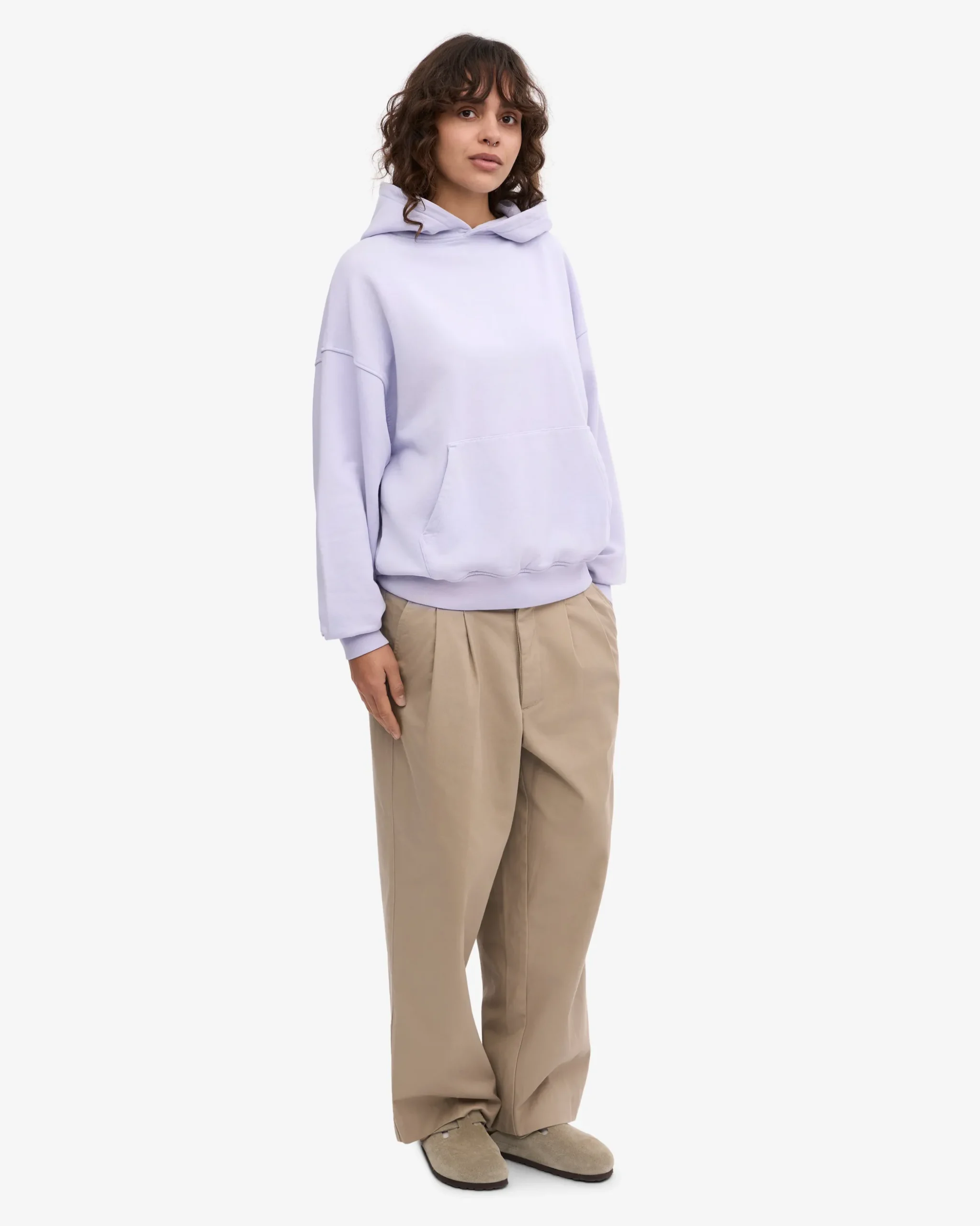 Organic Oversized Hood - Soft Lavender