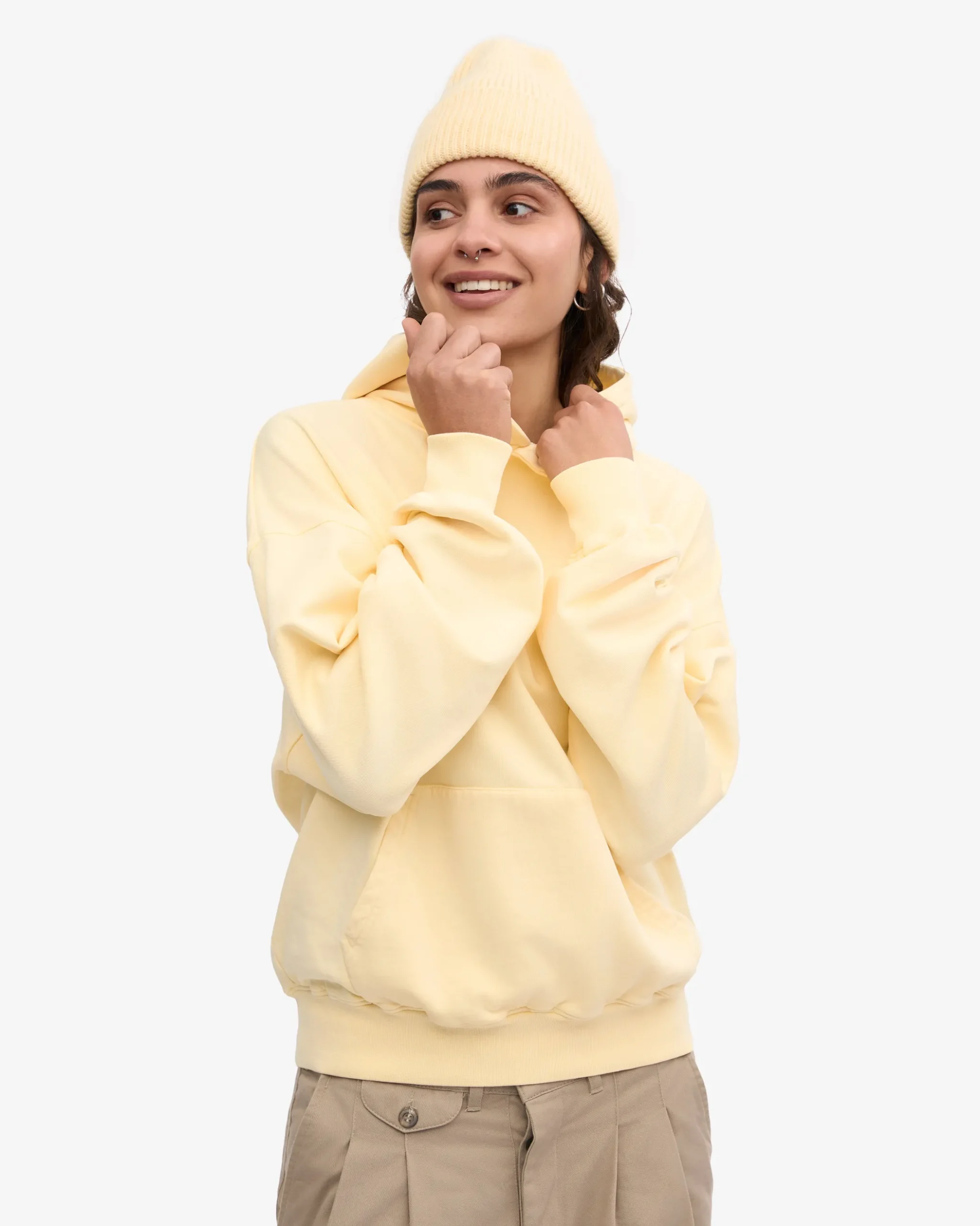 Organic Oversized Hood - Soft Yellow