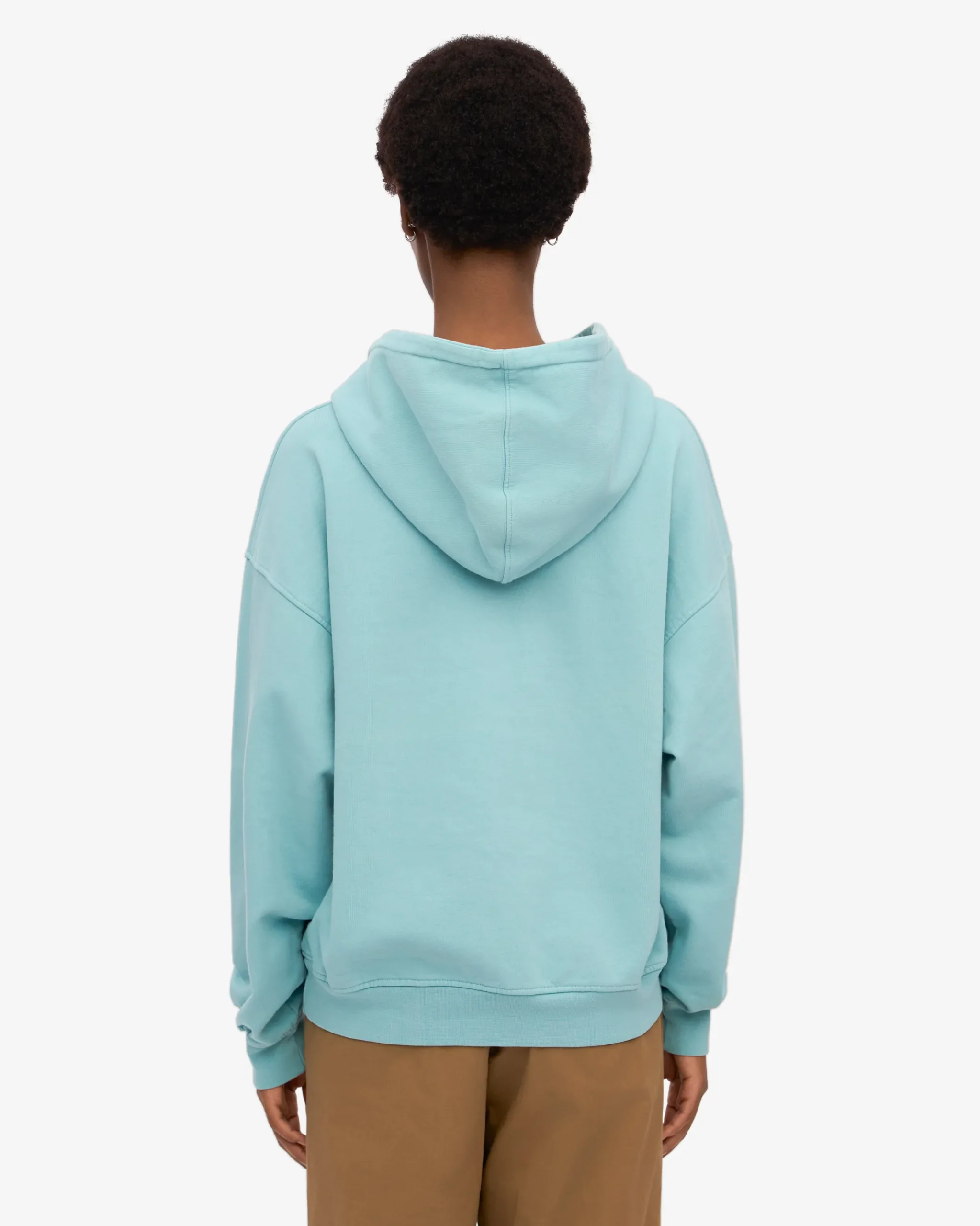 Organic Oversized Hood - Teal Blue