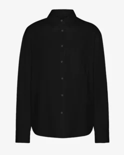 Organic Oversized Shirt - Deep Black