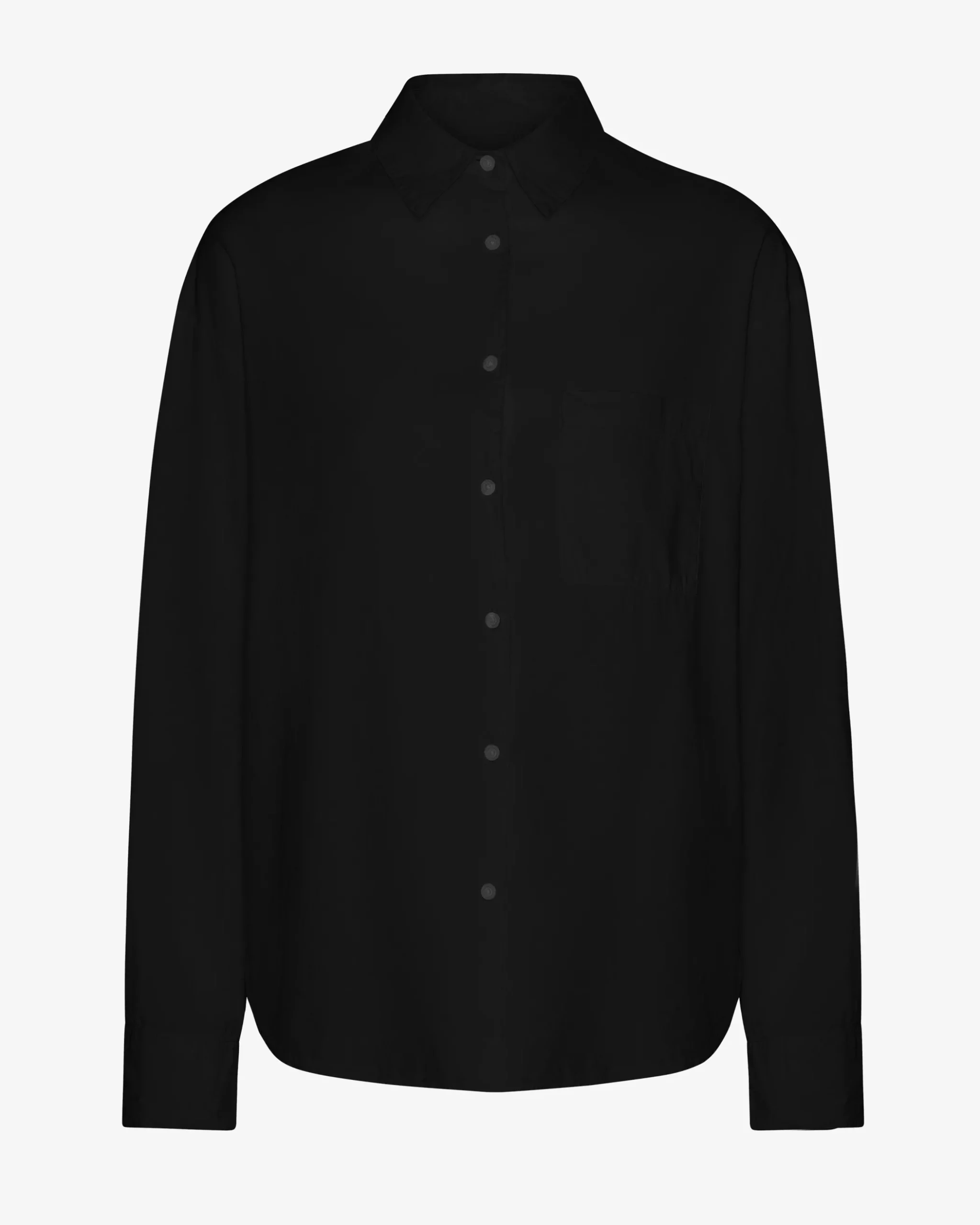 Organic Oversized Shirt - Deep Black