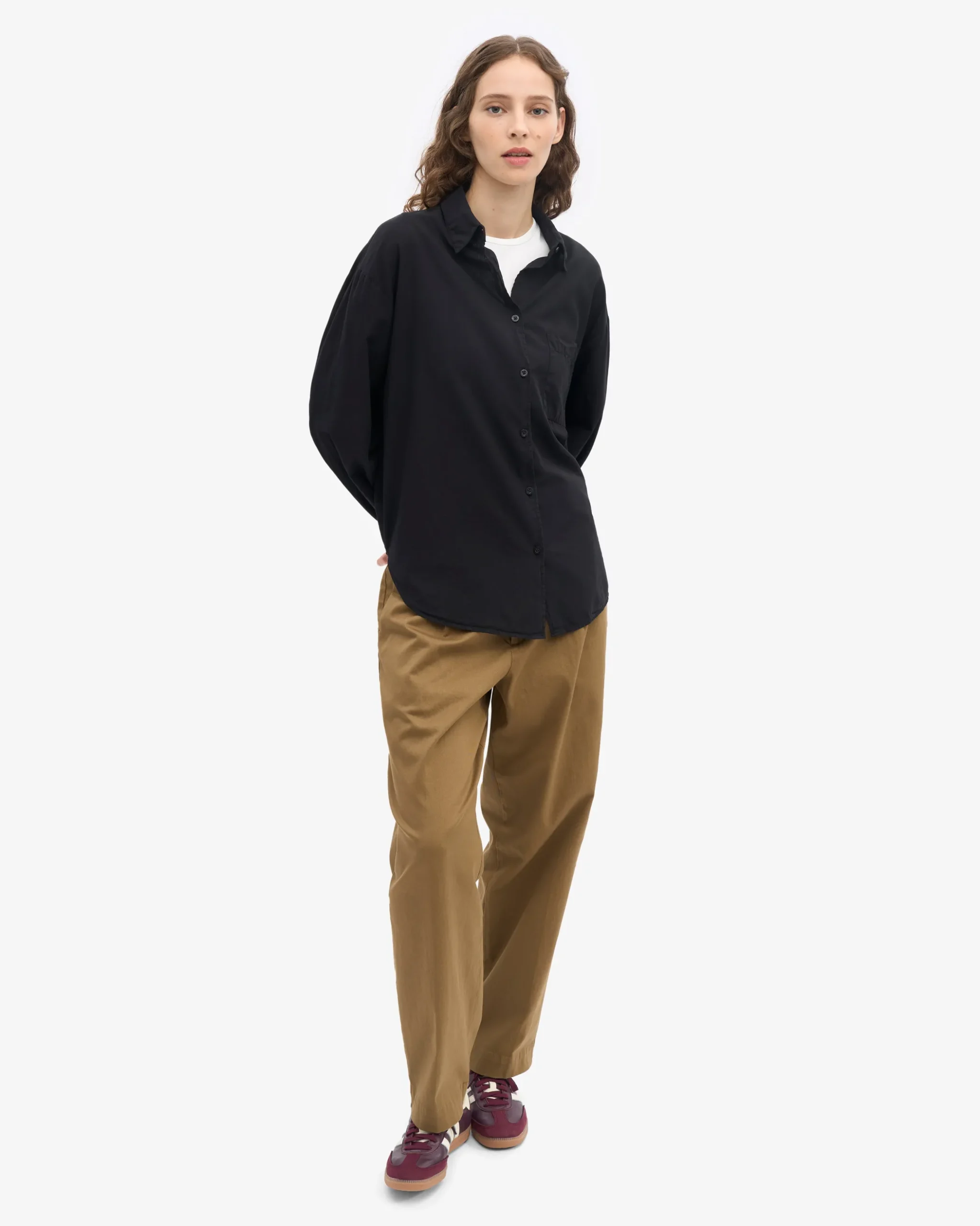 Organic Oversized Shirt - Deep Black