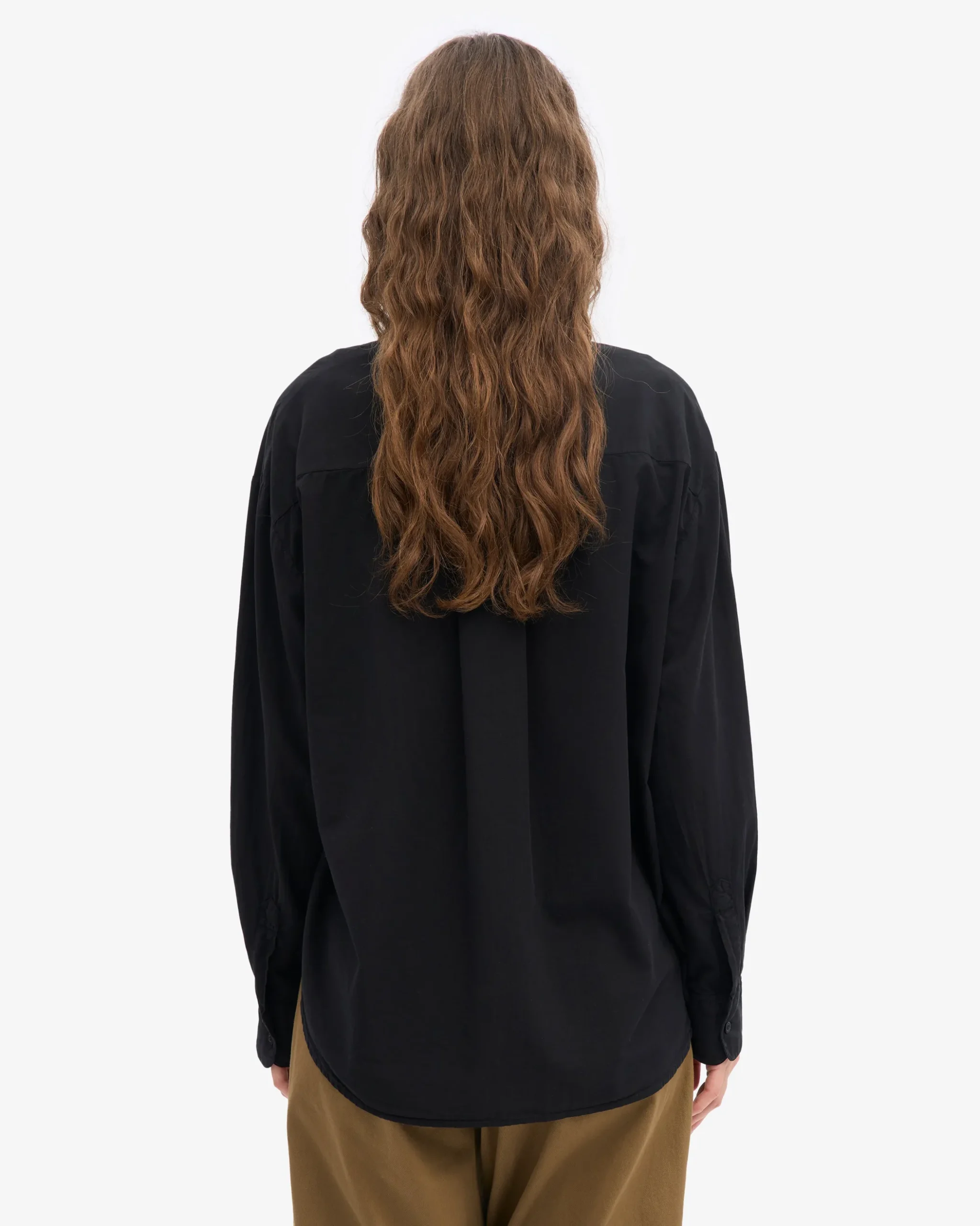 Organic Oversized Shirt - Deep Black