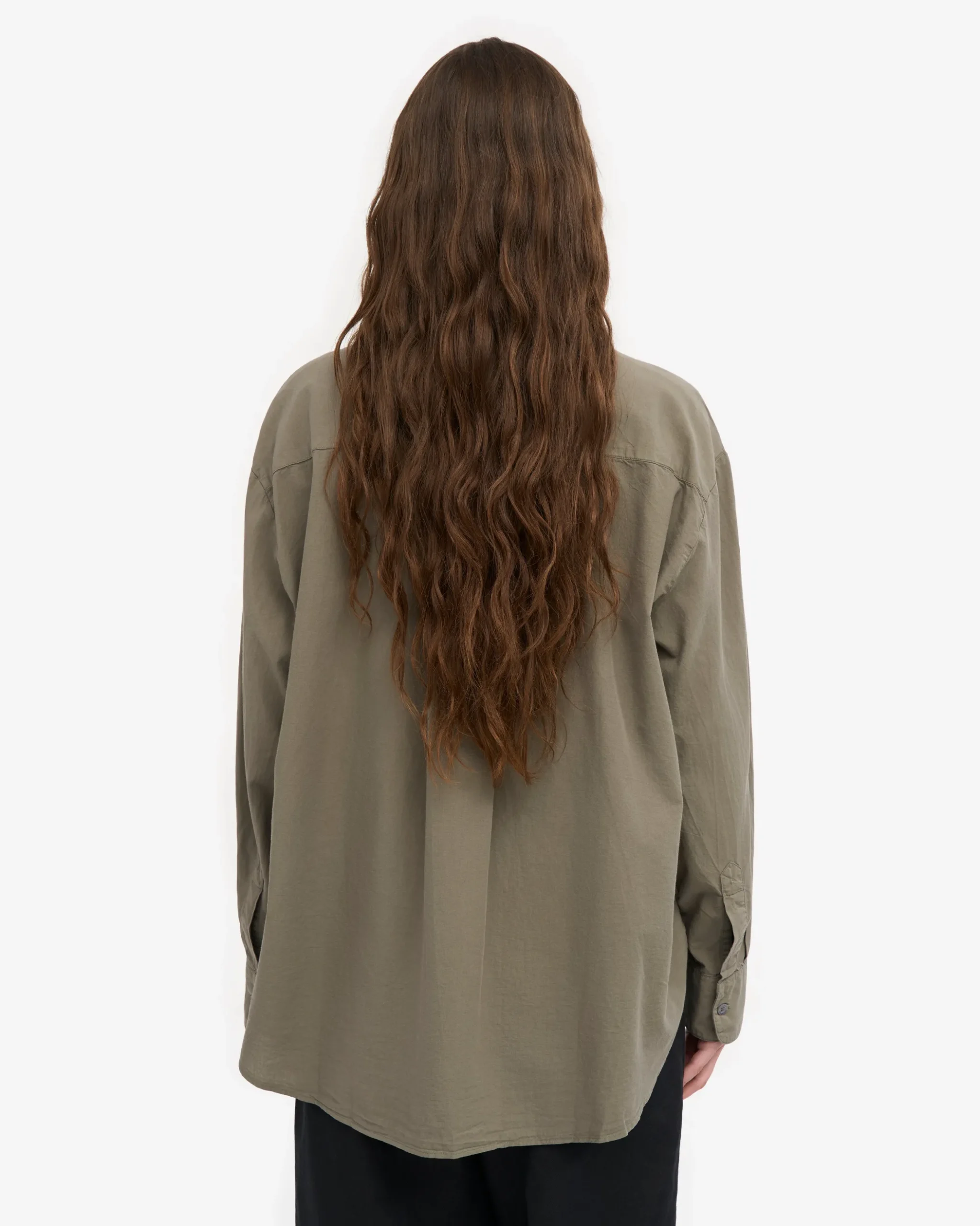 Organic Oversized Shirt - Dusty Olive