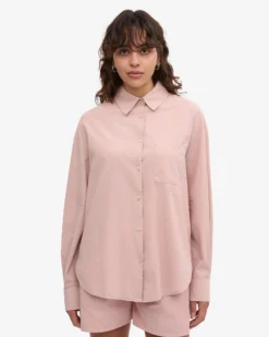 Organic Oversized Shirt - Faded Pink
