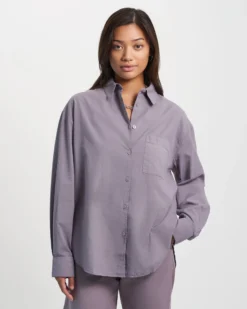 Organic Oversized Shirt - Hunter Green