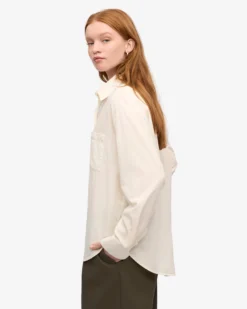 Organic Oversized Shirt - Ivory White