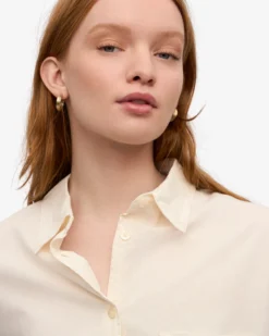 Organic Oversized Shirt - Ivory White
