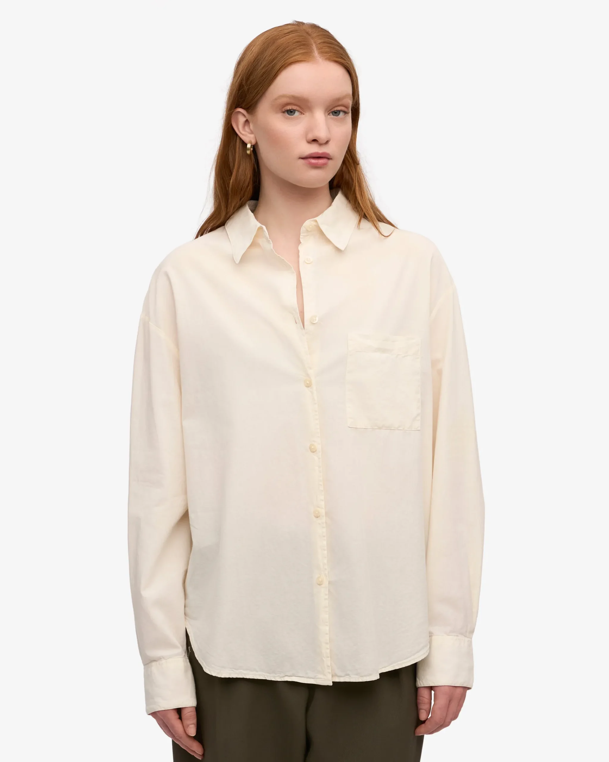 Organic Oversized Shirt - Ivory White