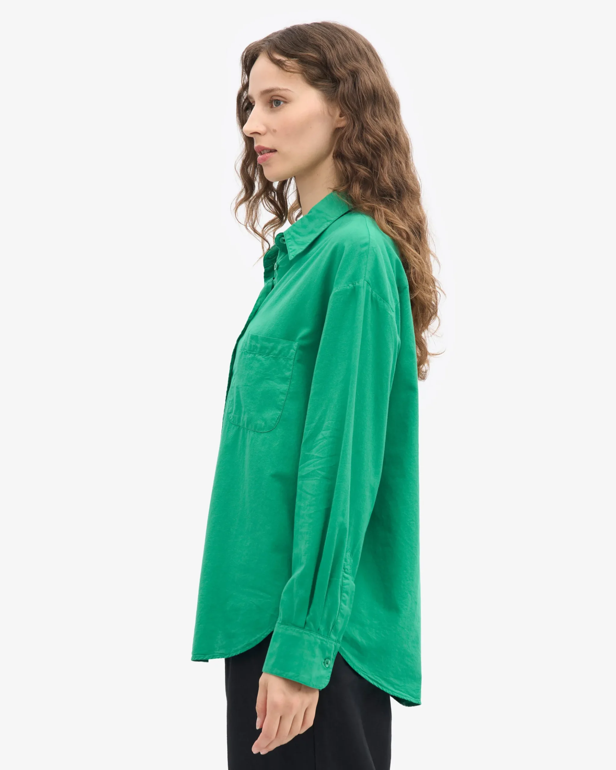 Organic Oversized Shirt - Kelly Green