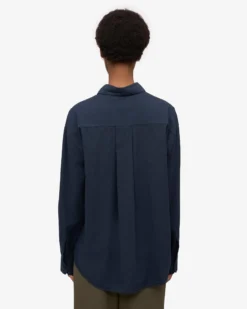 Organic Oversized Shirt - Navy Blue