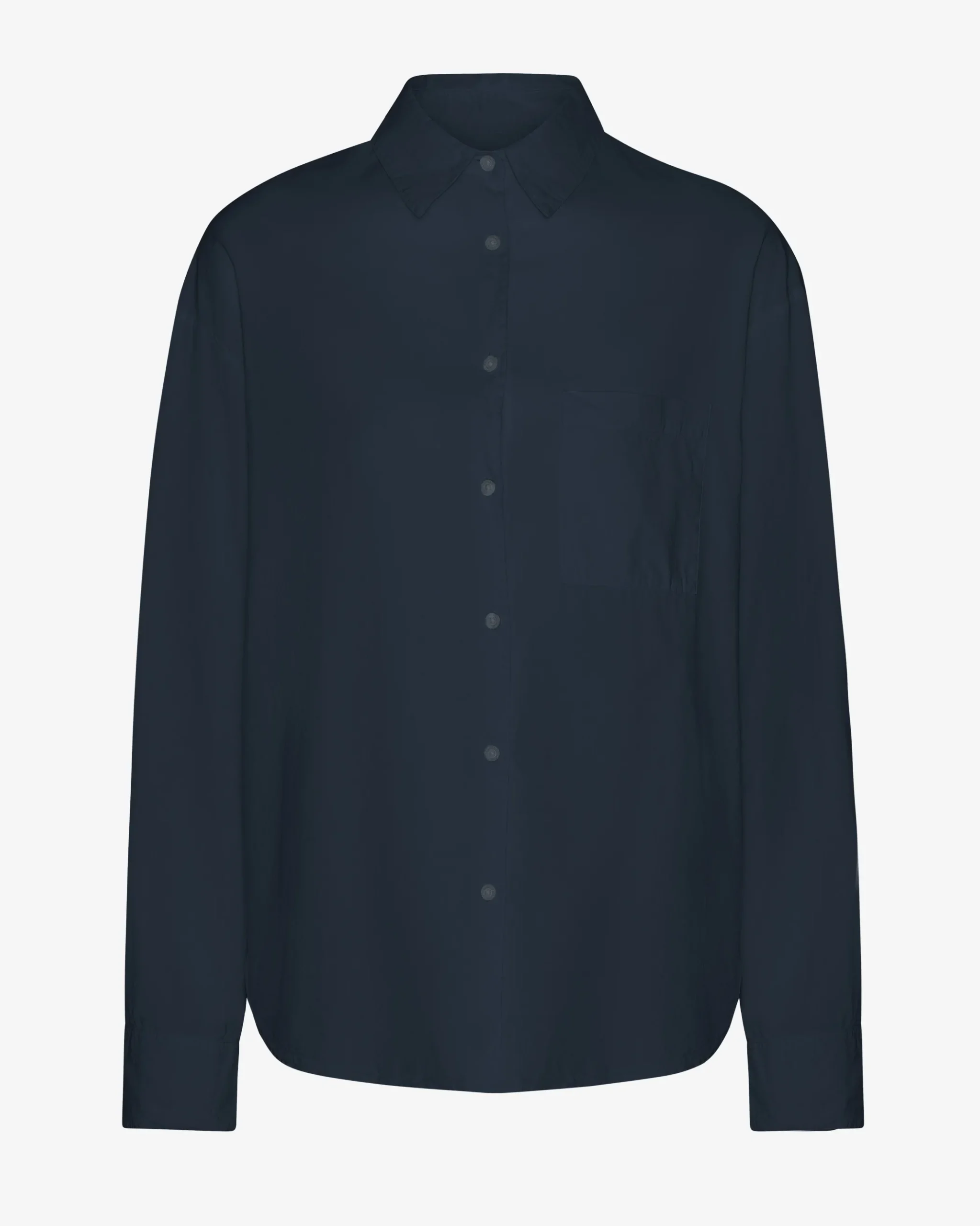Organic Oversized Shirt - Navy Blue