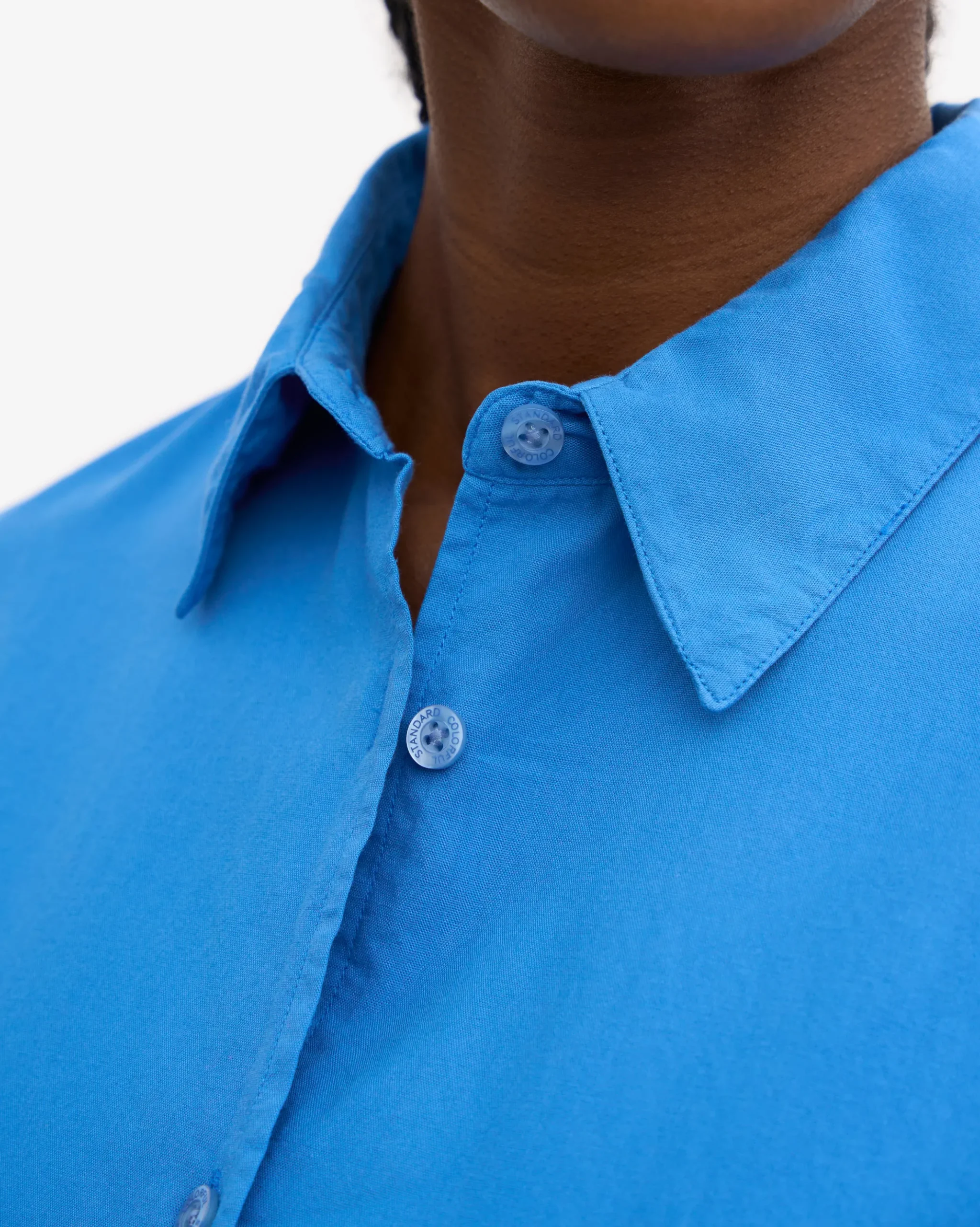 Organic Oversized Shirt - Pacific Blue