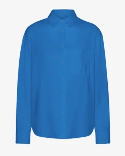 Organic Oversized Shirt - Pacific Blue