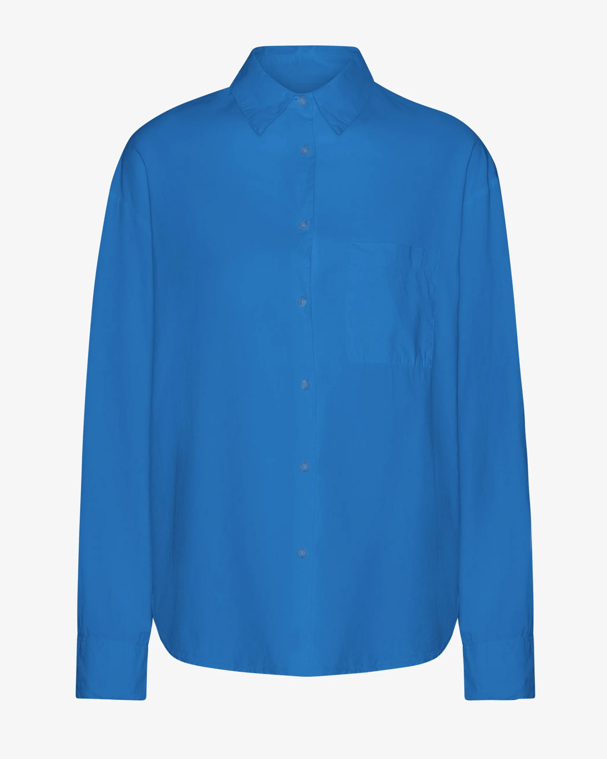 Organic Oversized Shirt - Pacific Blue