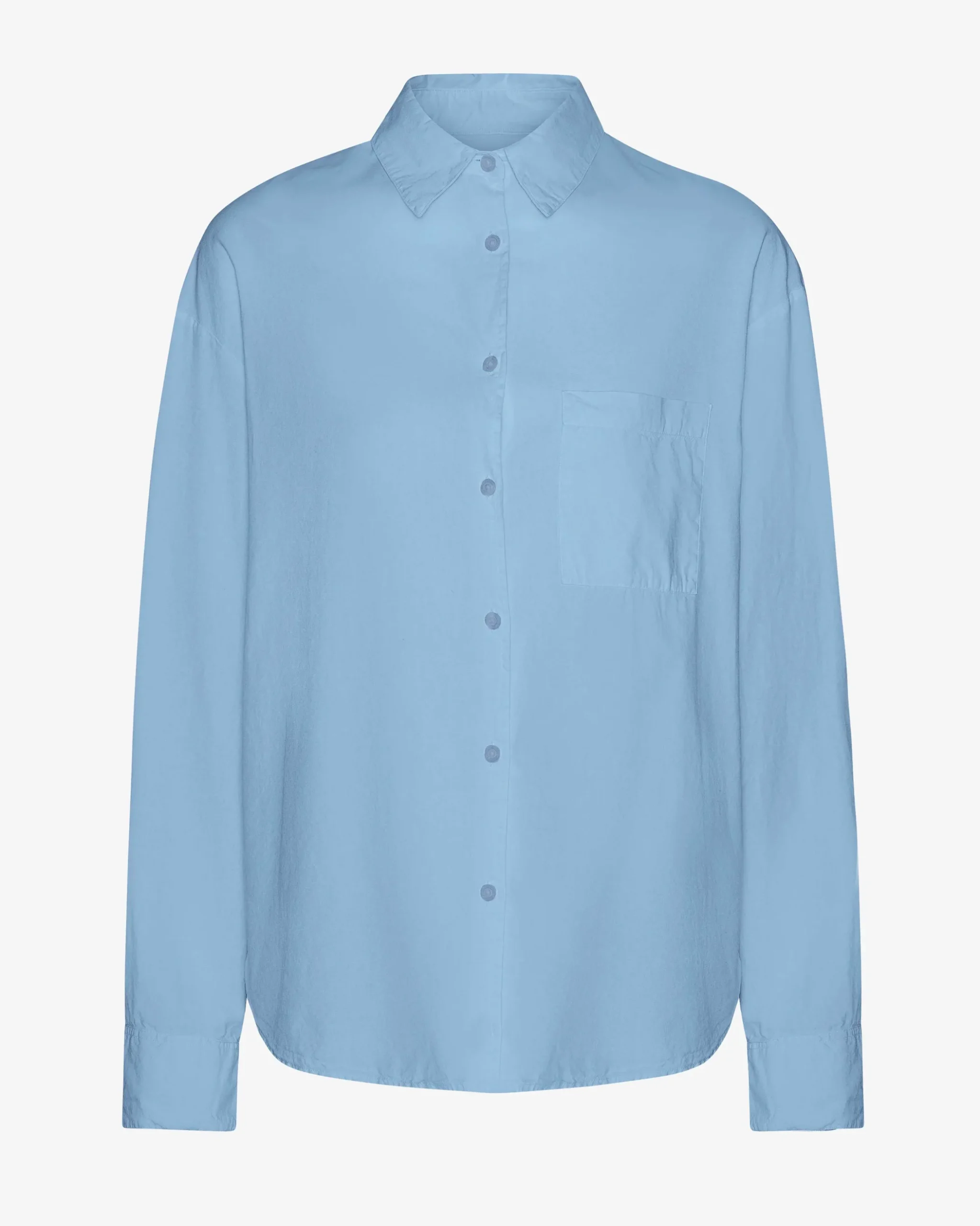 Organic Oversized Shirt - Seaside Blue