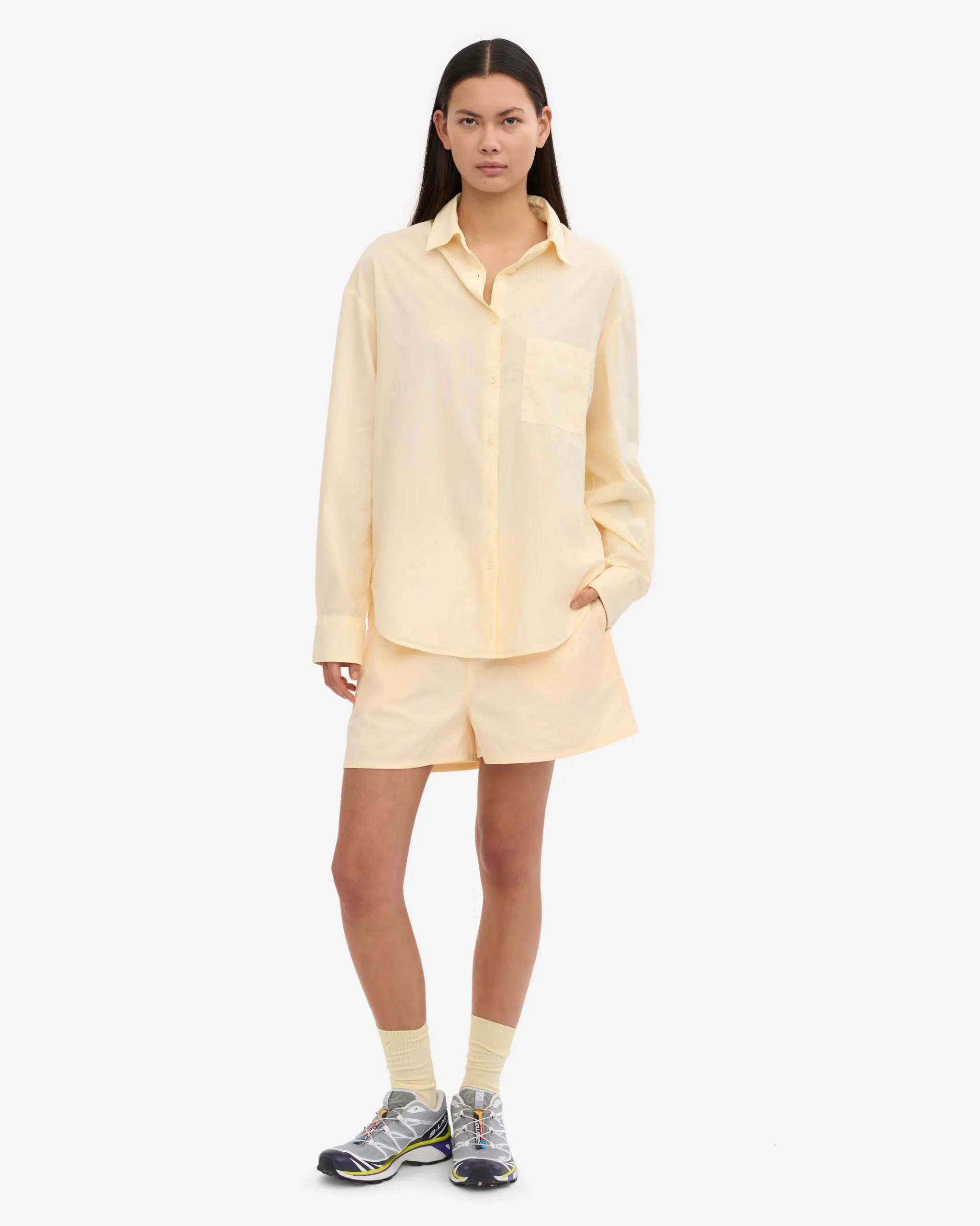 Organic Oversized Shirt - Soft Yellow
