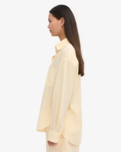 Organic Oversized Shirt - Soft Yellow
