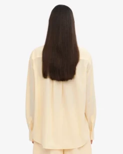 Organic Oversized Shirt - Soft Yellow