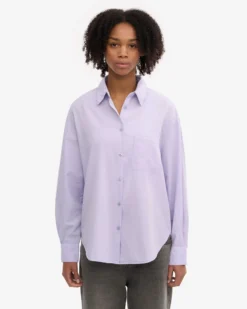 Organic Oversized Shirt - Soft Lavender