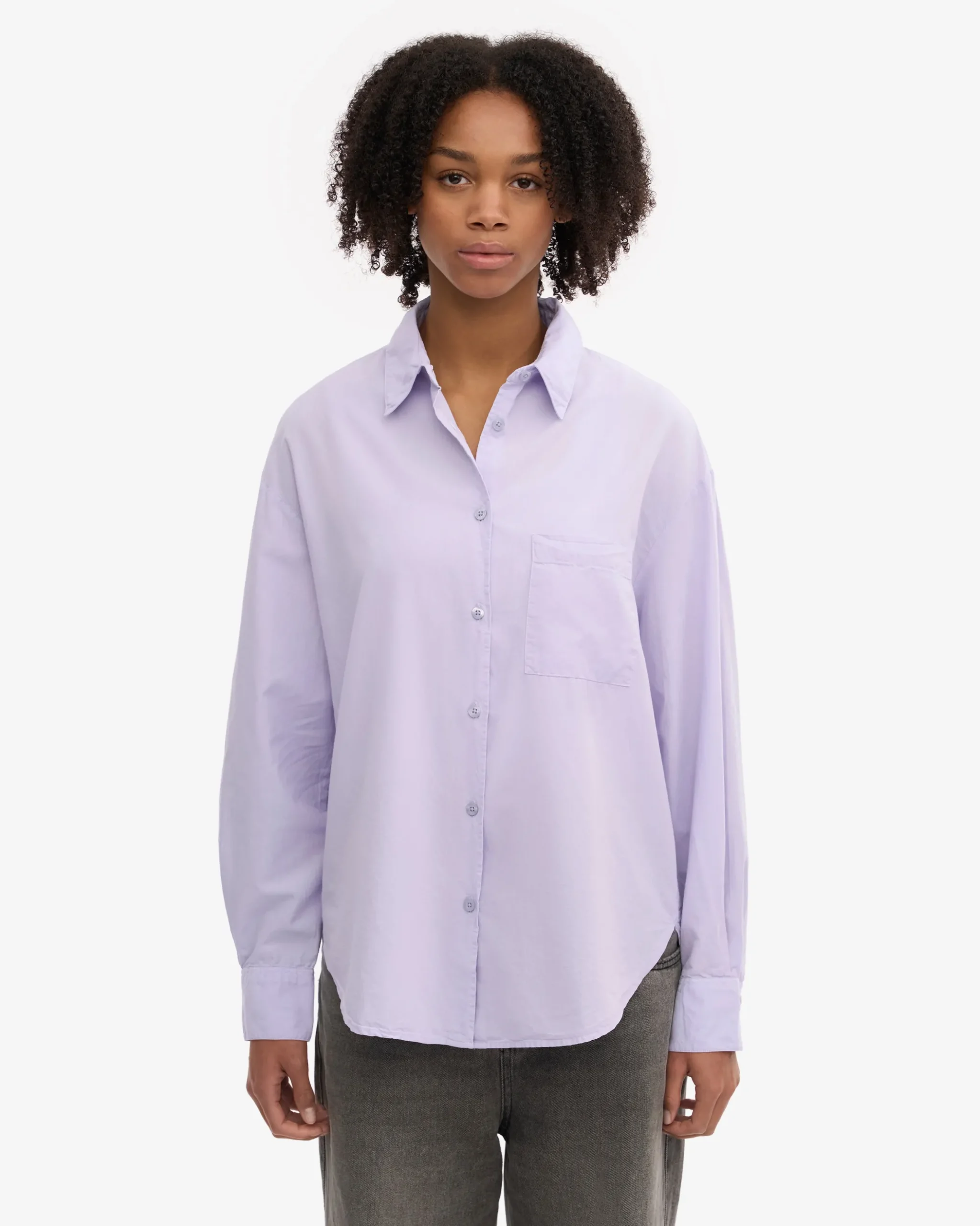 Organic Oversized Shirt - Soft Lavender
