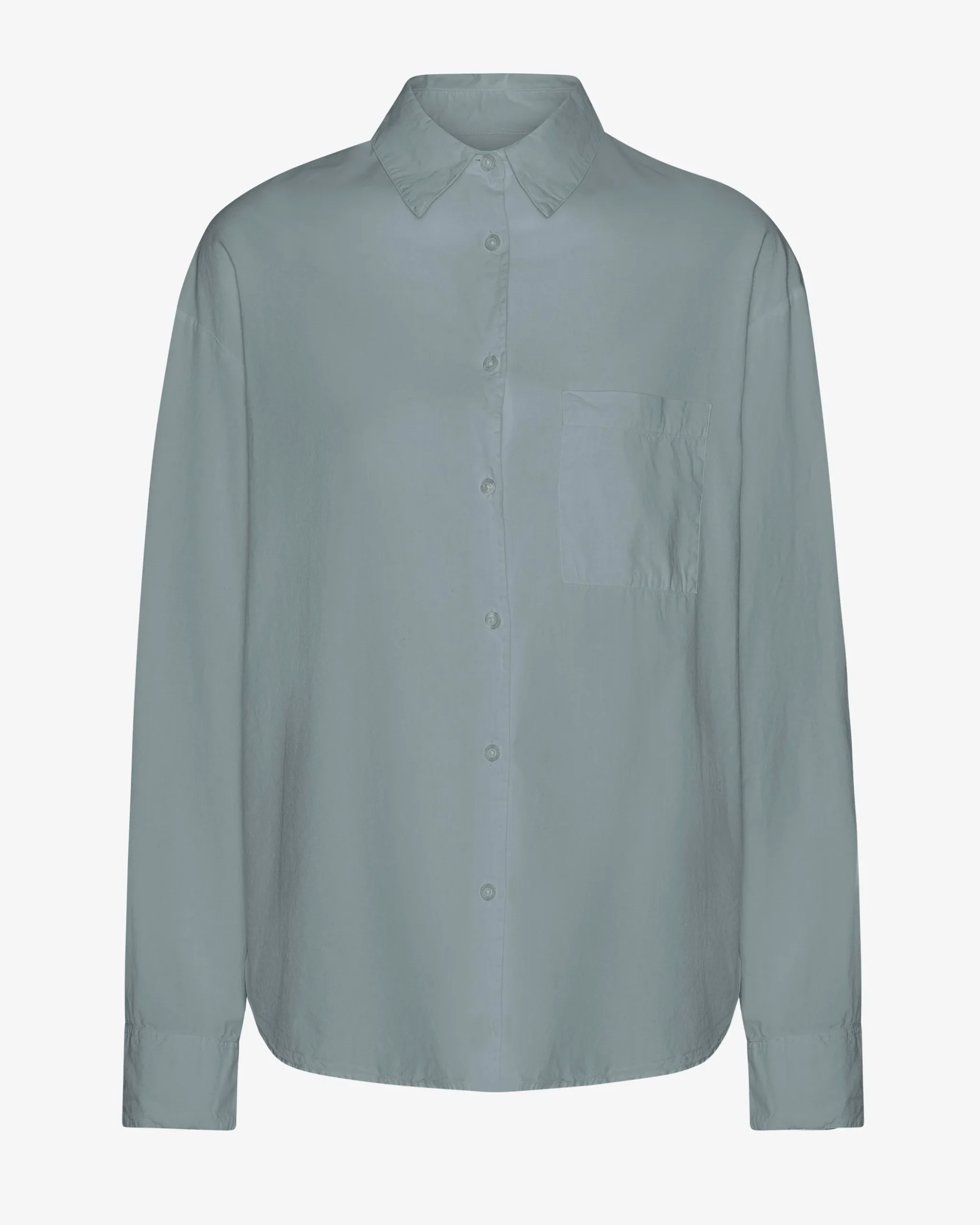 Organic Oversized Shirt - Steel Blue