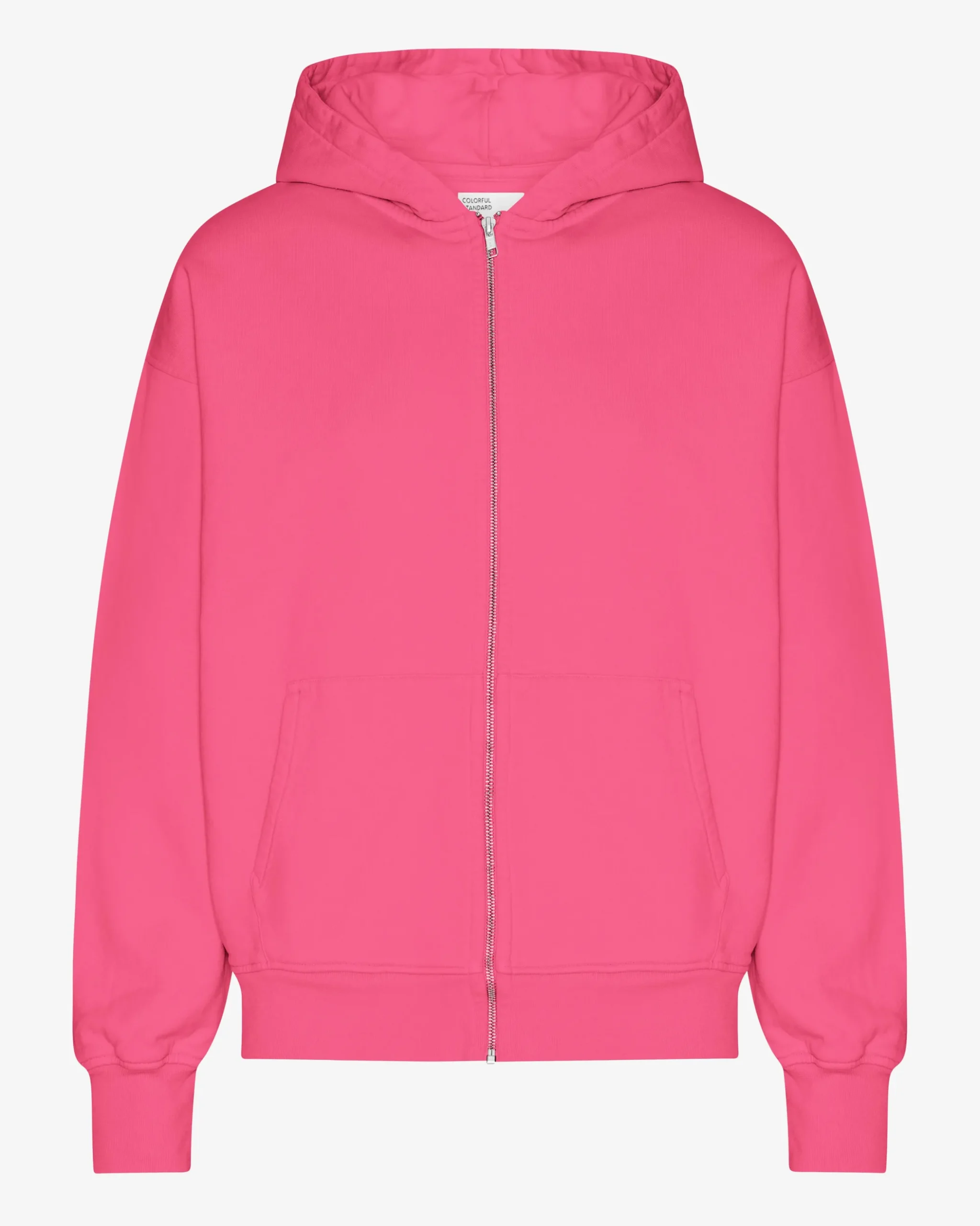 Organic Oversized Zip Hood - Bubblegum Pink