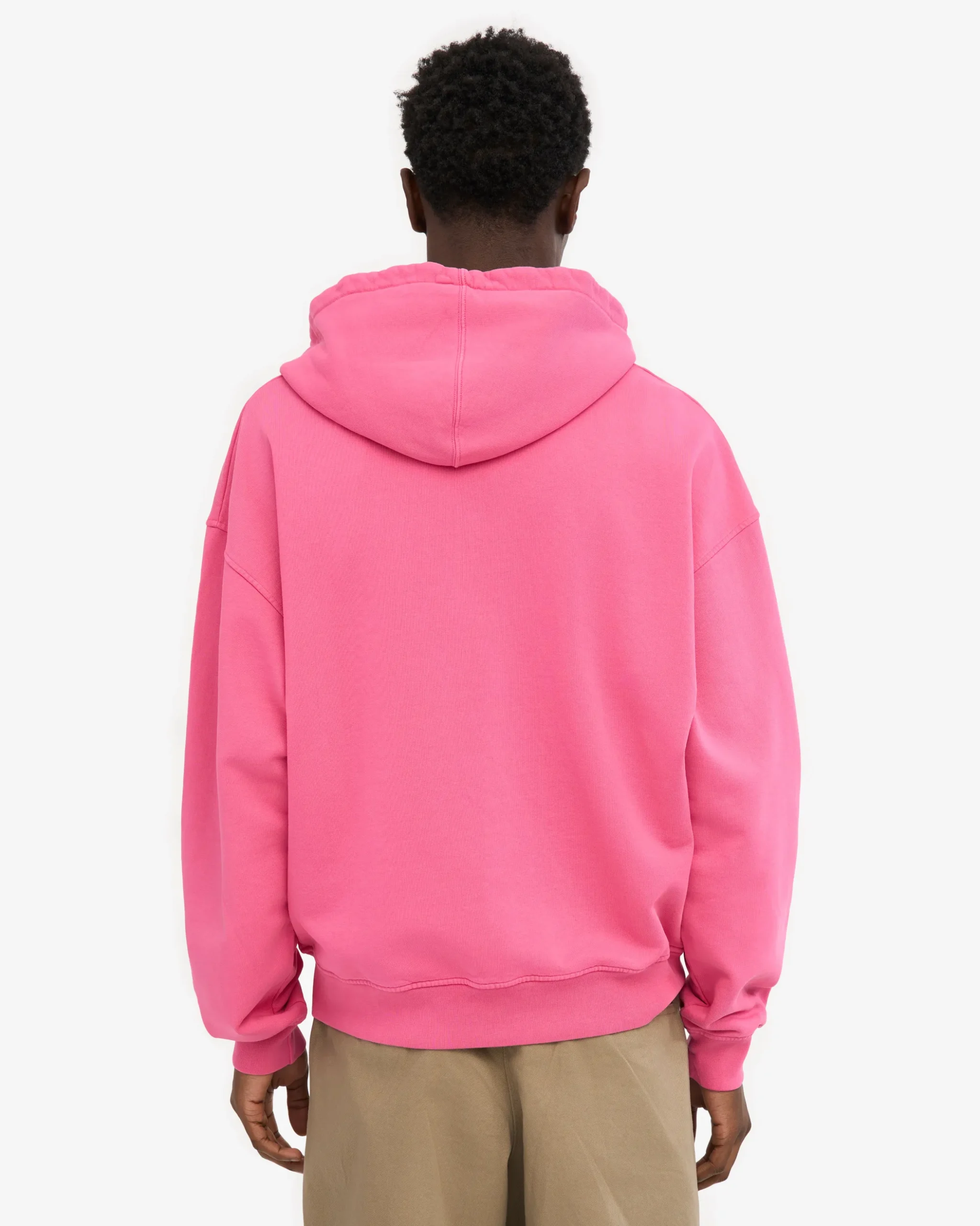 Organic Oversized Zip Hood - Bubblegum Pink