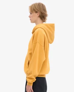 Organic Oversized Zip Hood - Burned Yellow