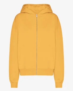 Organic Oversized Zip Hood - Burned Yellow
