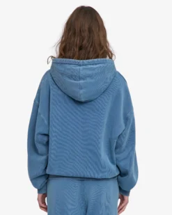 Organic Oversized Zip Hood - Faded Indigo