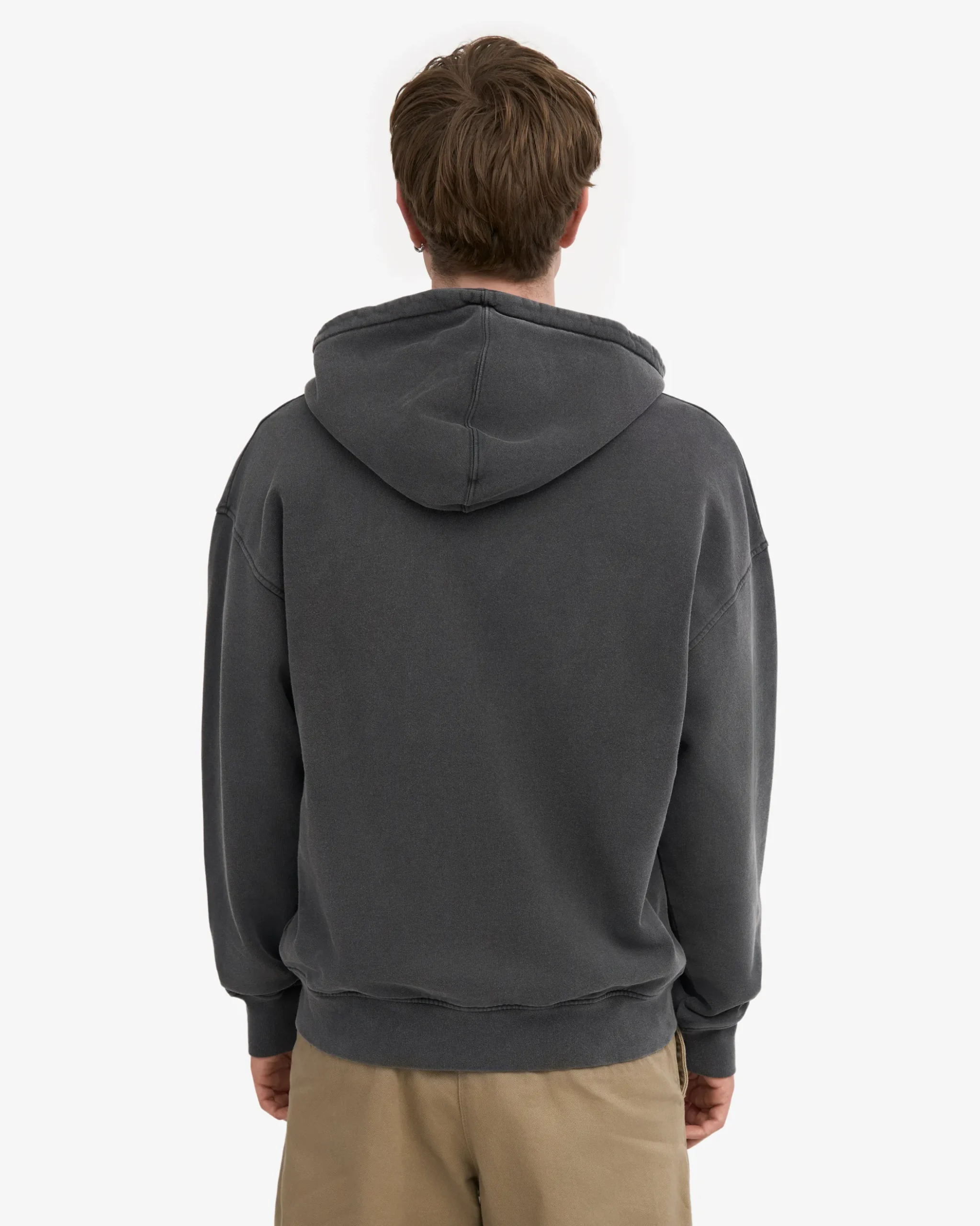 Organic Oversized Zip Hood - Faded Black