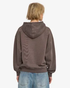 Organic Oversized Zip Hood - Faded Mud