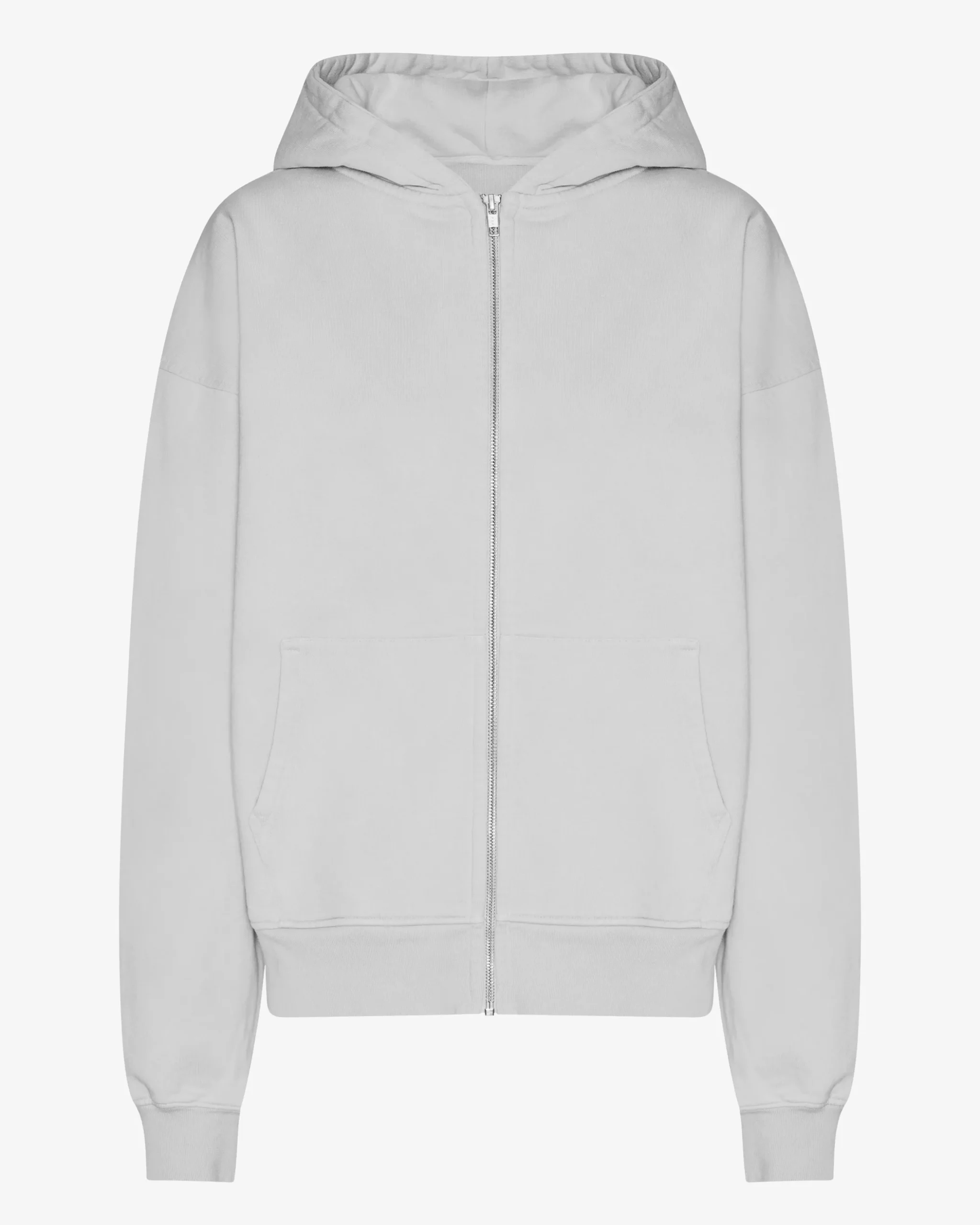 Organic Oversized Zip Hood - Faded Grey