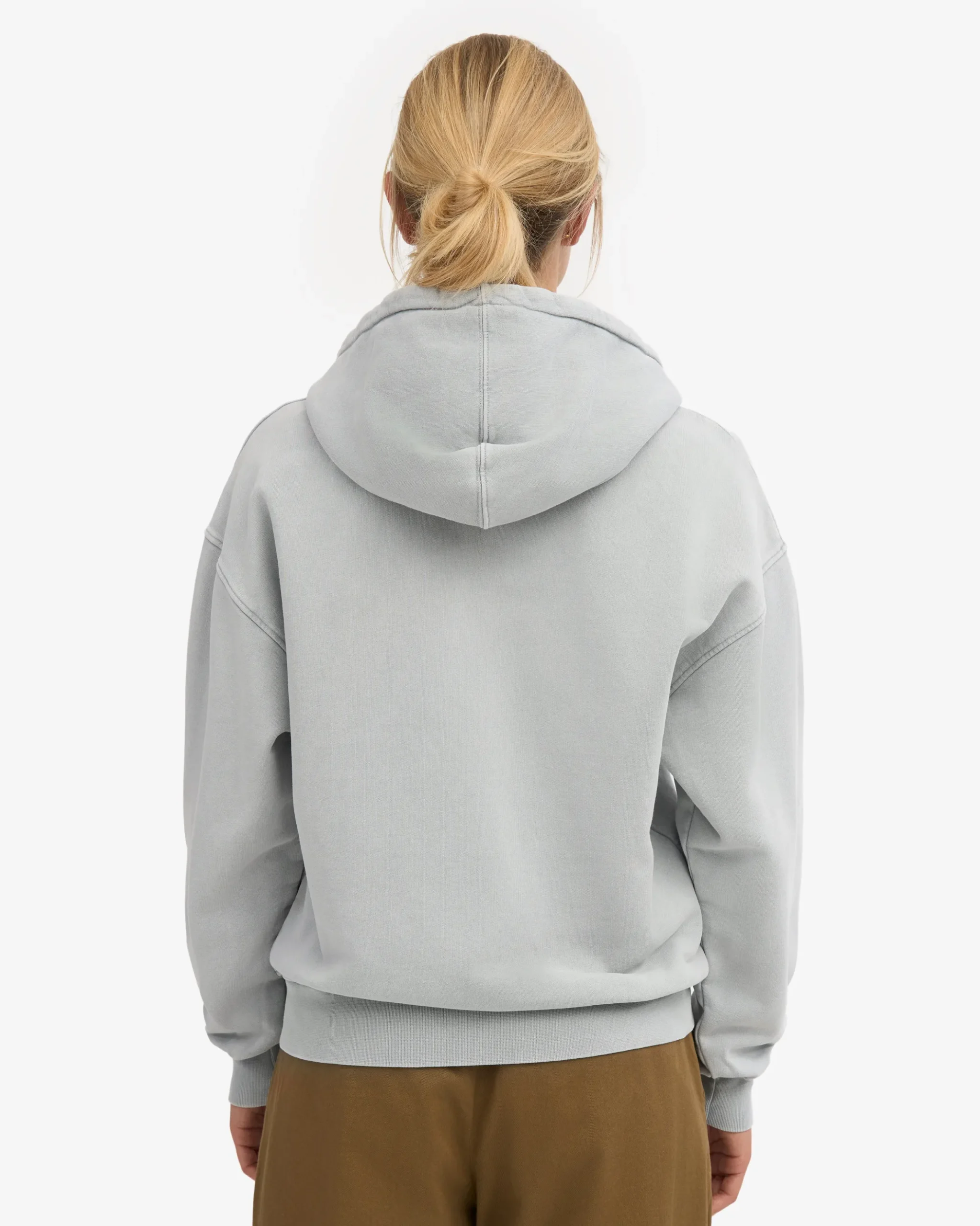 Organic Oversized Zip Hood - Faded Grey
