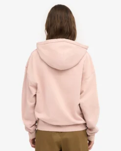 Organic Oversized Zip Hood - Faded Pink
