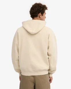 Organic Oversized Zip Hood - Ivory White